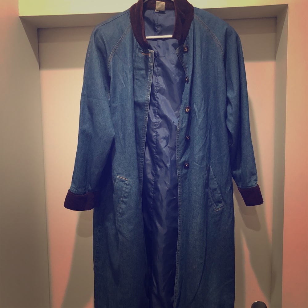 Denim trench